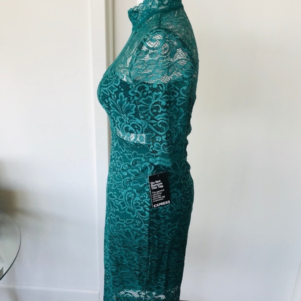 Express Green Lace Dress - XS